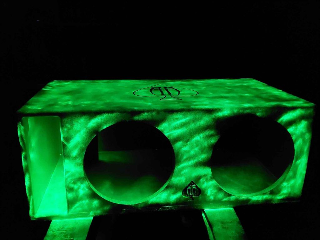 Green glow in the dark car speaker